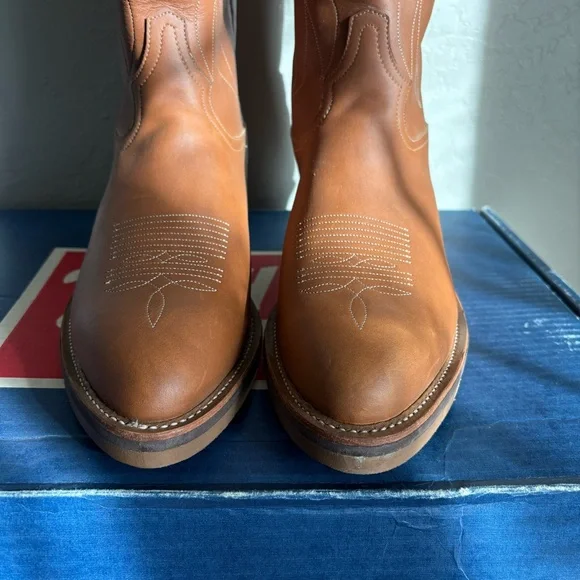 Tony Lama 4013 Brown Leather Western Boots | Men’s 8.5 EE | Discontinued | NWT - Picture 7 of 11